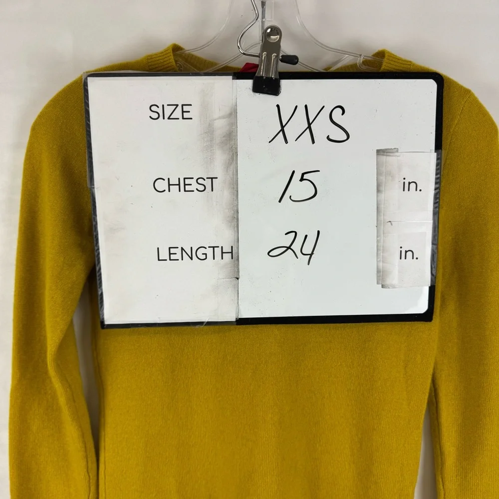 J.Crew Collection Italian Cashmere Sweater Mustard Yellow Women’s‎ XXS